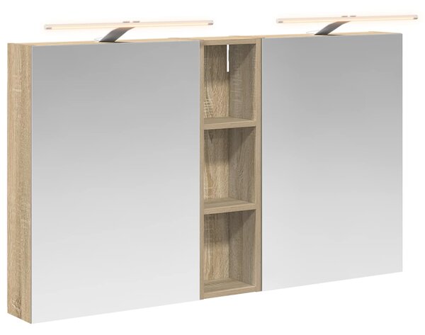 Fürdőszobai Szekrény Szett 3 pcs 120 x 14,5 x 70 cm Faanyag
