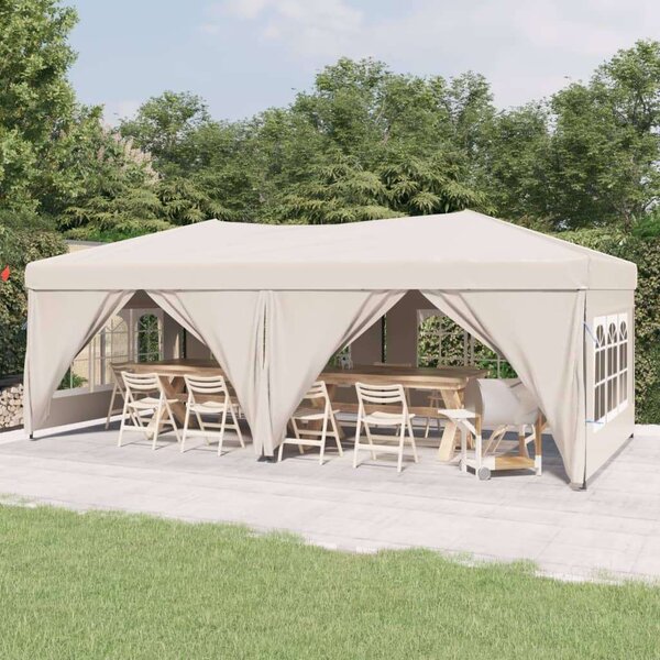 VidaXL Összecsukható Rendezvénysátor - 3x6m - Krémszínű