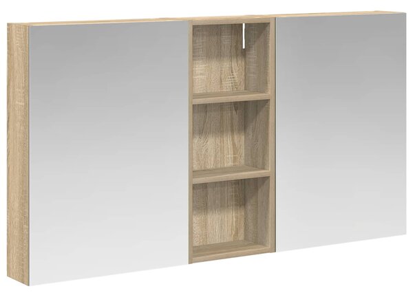 Fürdőszobai Szekrény Szett 3 pcs 130 x 14,5 x 70 cm Faanyag