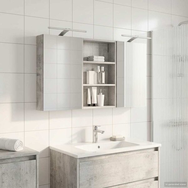 Fürdőszobai Szekrény Szett 3 pcs 120 x 10,5 x 60,5 cm Faanyag