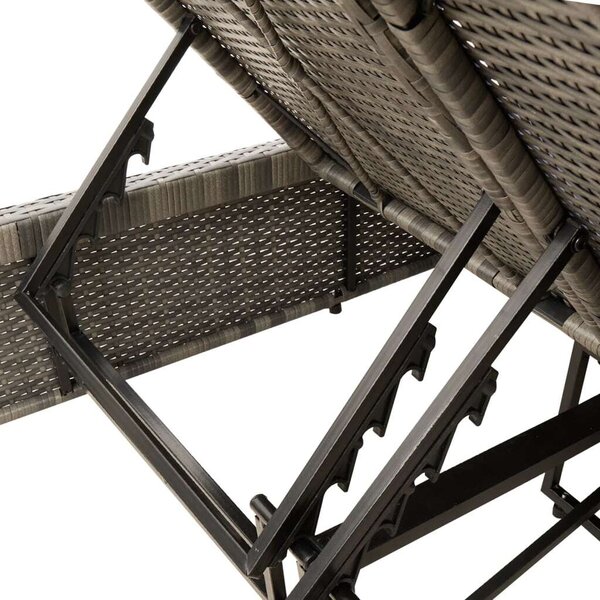 VidaXL Dupla Napozóágy - Polyrattan - 200cm