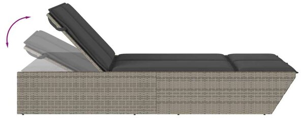 VidaXL Dupla Napozóágy - Polyrattan - 200cm