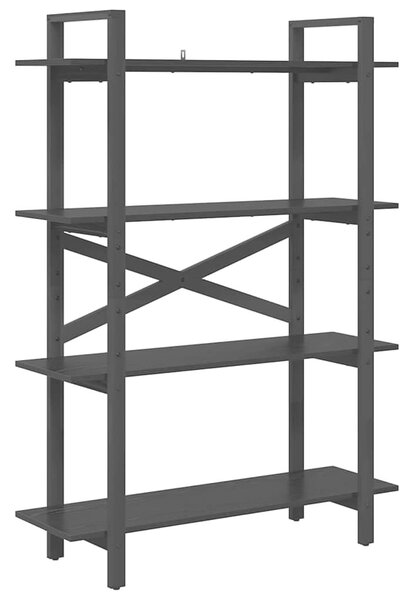 VidaXL Könyvespolc Fekete tölgy 100 x 33,5 x 140 cm Faanyag