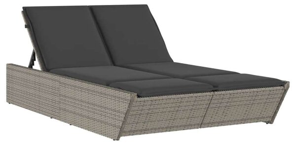 VidaXL Dupla Napozóágy - Polyrattan - 200cm