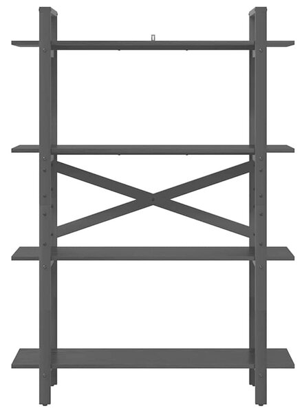 VidaXL Könyvespolc Fekete tölgy 100 x 33,5 x 140 cm Faanyag