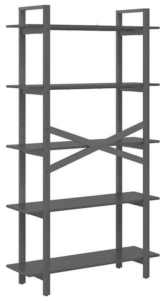 VidaXL Könyvespolc Fekete tölgy 100 x 33,5 x 178 cm Faanyag