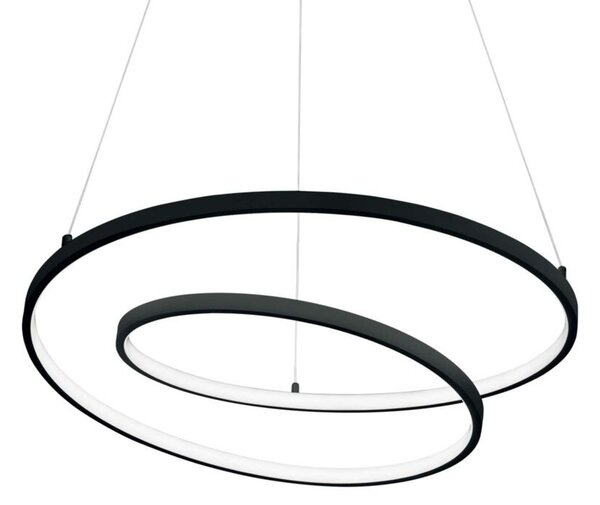 ÓZ modern LED csillár, 80 cm, matt fekete