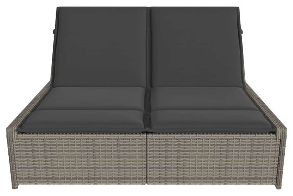 VidaXL Dupla Napozóágy - Polyrattan - 200cm