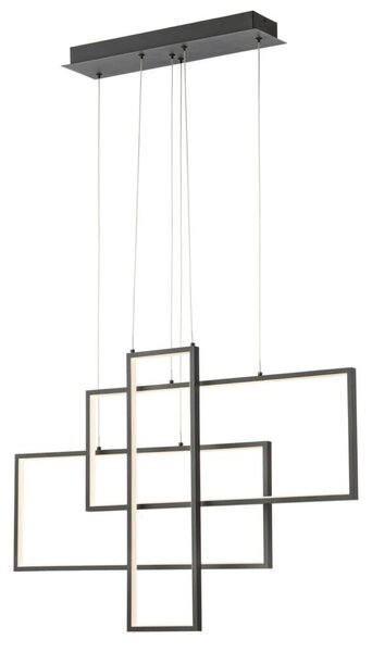 PLANAO LED csillár, matt fekete, 60W