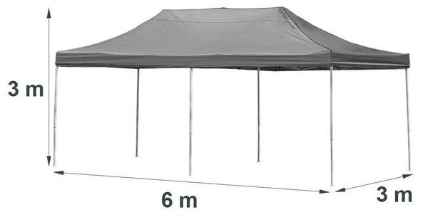 Összecsukható kerti pavilon 3x6 m bézs