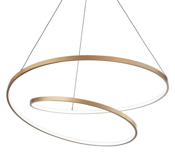 ÓZ modern LED csillár, 80 cm, matt réz, DALI