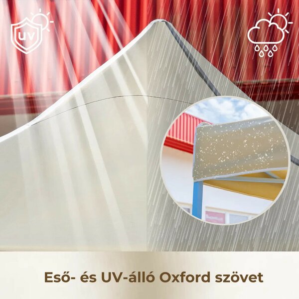 Összecsukható kerti pavilon 3x6 m bézs