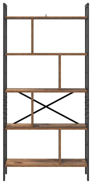 VidaXL Könyvespolc Öreg fa 75 x 30 x 156 cm Faanyag