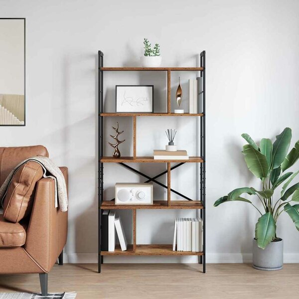 VidaXL Könyvespolc Öreg fa 75 x 30 x 156 cm Faanyag
