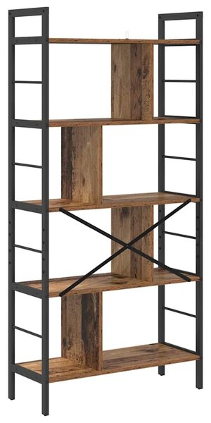VidaXL Könyvespolc Öreg fa 75 x 30 x 156 cm Faanyag