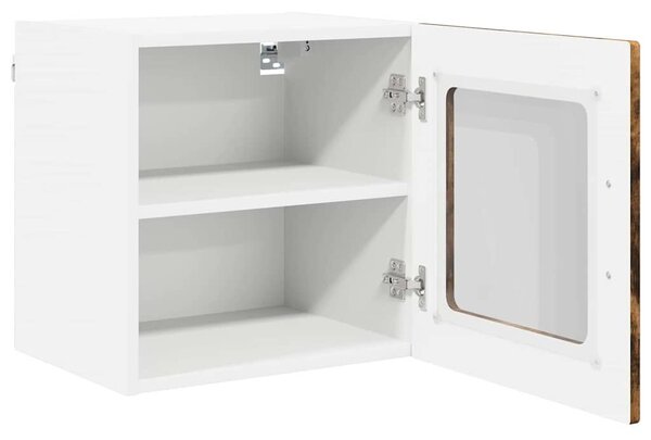 VidaXL Fali üveges szekrény PORTO 2 pcs Füstölt tölgy 40 x 31 x 40 cm