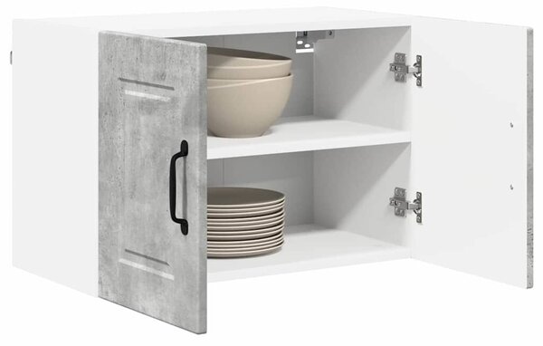 VidaXL Fali Szekrény PORTO 2 pcs Beton Szürke 60 x 31 x 40 cm Faanyag