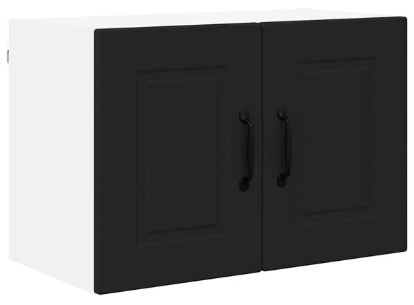 VidaXL Konyhaszekrény polcokkal 2 pcs Fekete 60 x 31 x 40 cm Faanyag