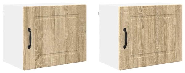 VidaXL Fali Szekrény PORTO 2 pcs Sonoma tölgy 50 x 31 x 40 cm Faanyag