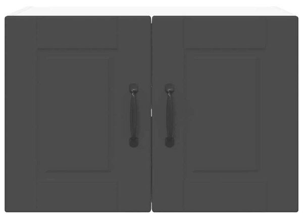 VidaXL Konyhaszekrény polcokkal 2 pcs Fekete 60 x 31 x 40 cm Faanyag