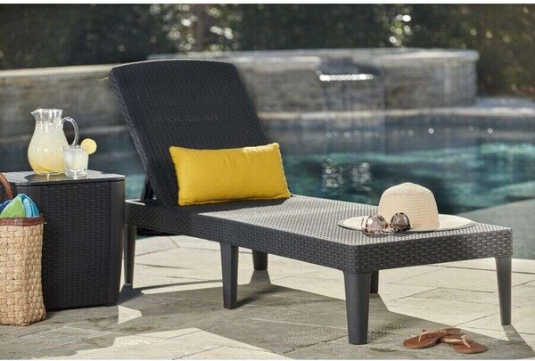 Keter ALLIBERT JAIPUR exkluzív polyrattan kerti nyugágy - barna - 188 cm (8711245144894)
