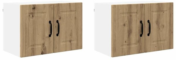 VidaXL Fali Szekrény PORTO 2 pcs Artisan tölgy 60 x 31 x 40 cm Faanyag