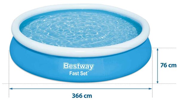 Bestway Rodos 76x366cm Felfújható medence vízforgatóval és szűrővel - kék