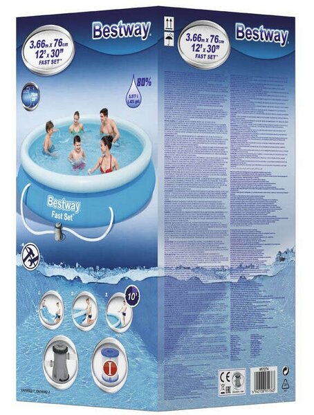 Bestway Rodos 76x366cm Felfújható medence vízforgatóval és szűrővel - kék