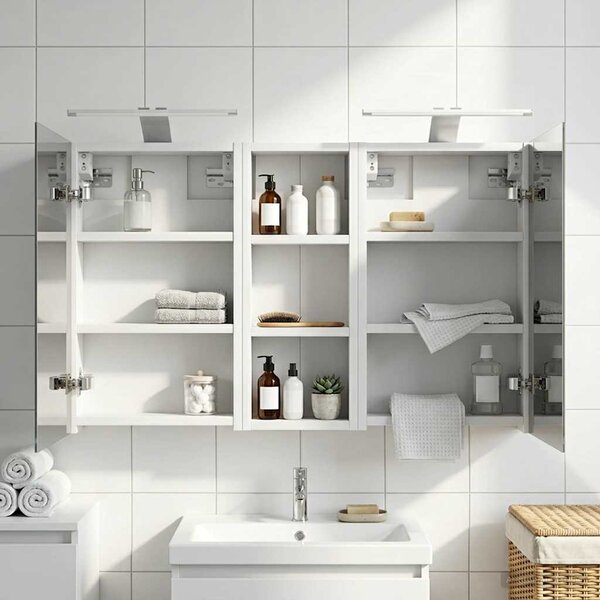 Fürdőszobai Szekrény Szett 3 pcs 80 x 10,5 x 50 cm Faanyag
