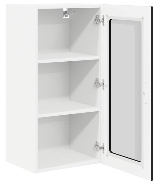 VidaXL Konyhaszekrény polcokkal 2 pcs Fekete 40 x 31 x 80 cm Faanyag