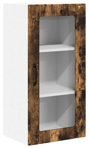 VidaXL Fali üveges szekrény PORTO 2 pcs Füstölt tölgy 40 x 31 x 80 cm