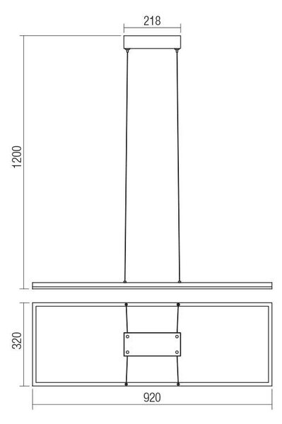 KLEE modern LED függőlámpa matt fehér szatén ernyővel/búrával,48W melegfényű 3000K