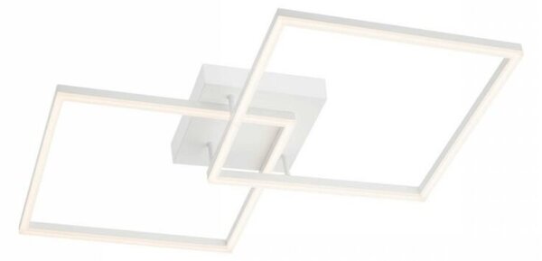 KLEE modern LED mennyezeti lámpa matt fehér szatén ernyővel/búrával,57W melegfényű 3000K
