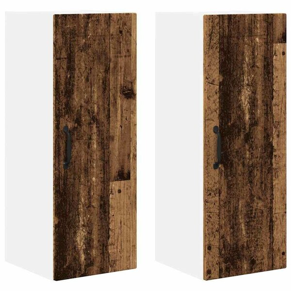 VidaXL Konyhaszekrény polcokkal 2 pcs Öreg fa 30 x 31 x 80 cm Faanyag