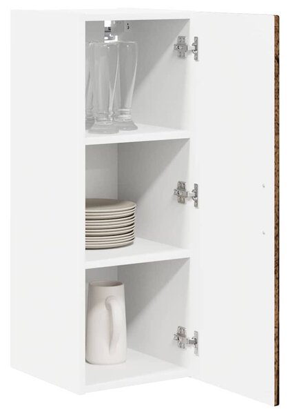 VidaXL Konyhaszekrény polcokkal 2 pcs Öreg fa 30 x 31 x 80 cm Faanyag