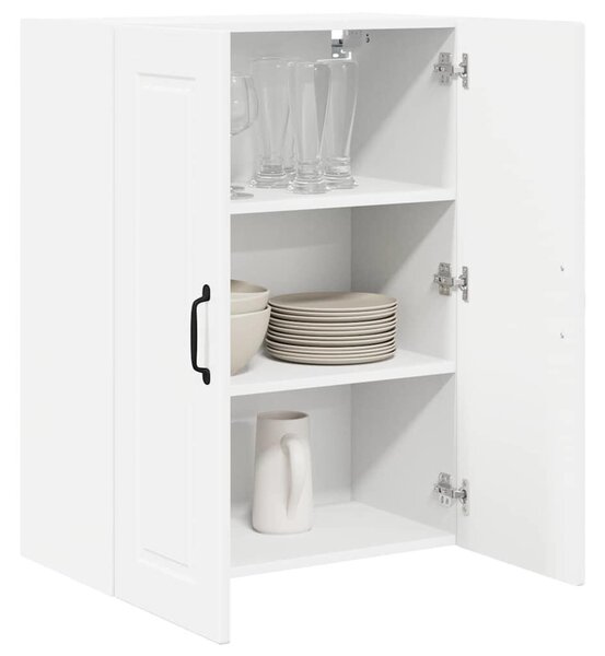 VidaXL Fali Szekrény PORTO Magas Fényű Fehér 60 x 31 x 80 cm Faanyag
