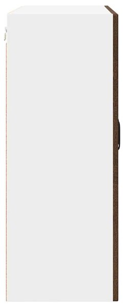 VidaXL Fali üveges szekrény PORTO Barna Tölgy 80 x 31 x 80 cm Faanyag