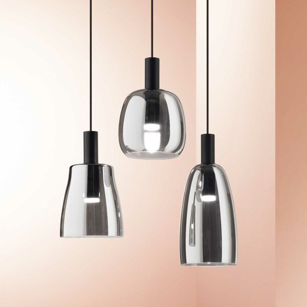 COCO modern LED függőlámpa, fekete, 25 cm