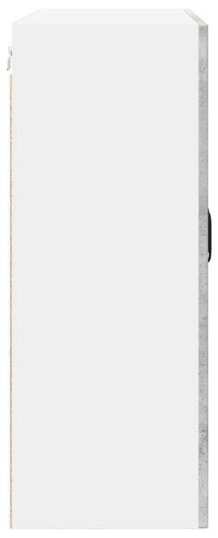 VidaXL Fali üveges szekrény PORTO Beton Szürke 80 x 31 x 80 cm