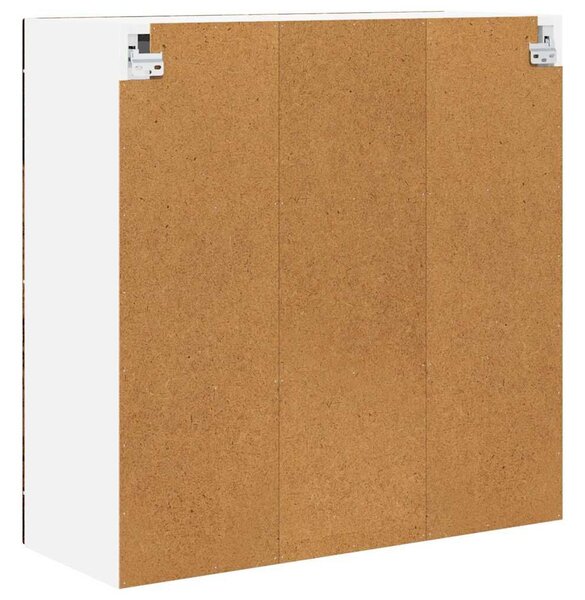 VidaXL Fali üveges szekrény PORTO Öreg fa 80 x 31 x 80 cm Faanyag