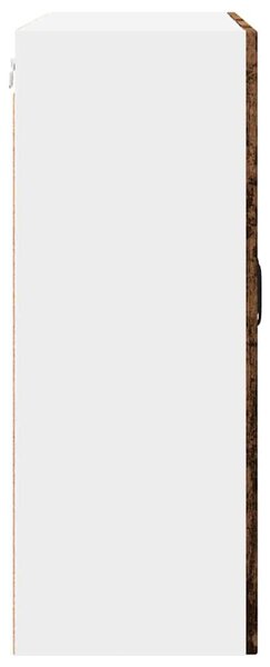 VidaXL Fali üveges szekrény PORTO Öreg fa 80 x 31 x 80 cm Faanyag