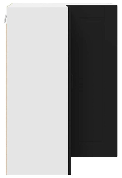 VidaXL Konyhaszekrény polcokkal ajtóval Fekete 57 x 57 x 80 cm Faanyag