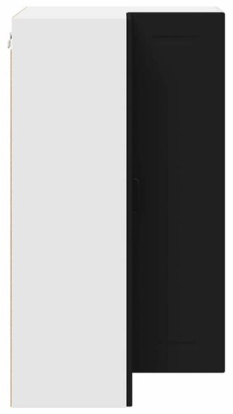 VidaXL Konyhaszekrény polcokkal Fekete 57 x 57 x 100 cm Faanyag