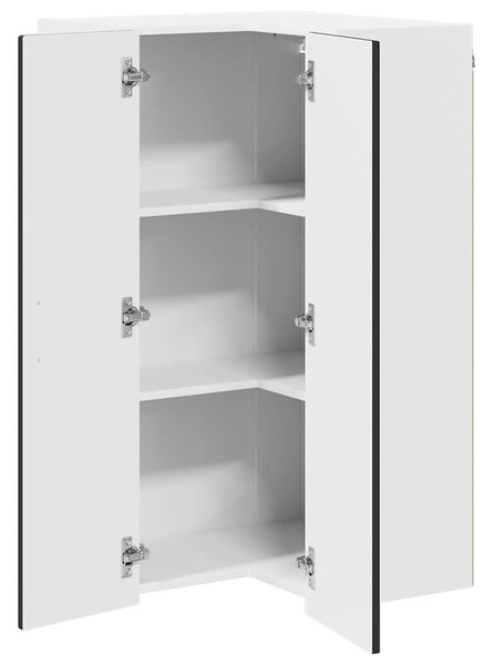 VidaXL Konyhaszekrény polcokkal Fekete 57 x 57 x 100 cm Faanyag