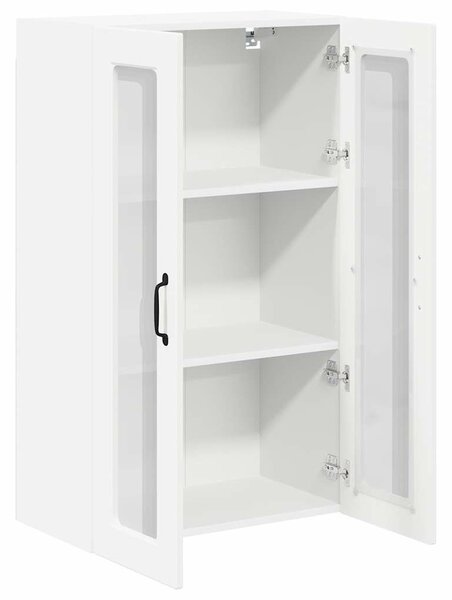 VidaXL Fali üveges szekrény PORTO Fehér 60 x 31 x 100 cm Szerelt Fa