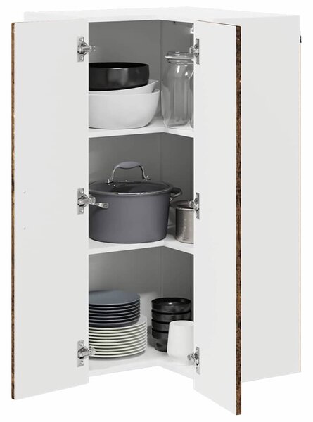 VidaXL Konyhaszekrény polcokkal Öreg fa 57 x 57 x 100 cm Faanyag
