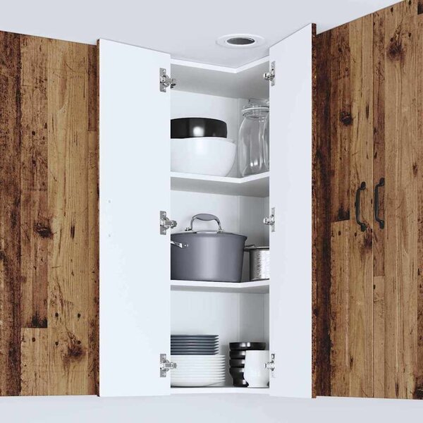 VidaXL Konyhaszekrény polcokkal Öreg fa 57 x 57 x 100 cm Faanyag