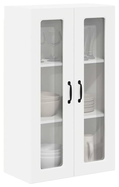 VidaXL Fali üveges szekrény PORTO Fehér 60 x 31 x 100 cm Szerelt Fa
