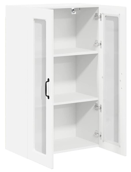 VidaXL Fali üveges szekrény PORTO Magas Fényű Fehér 60 x 31 x 100 cm
