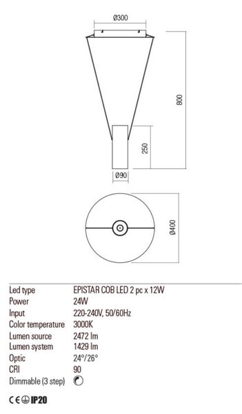 ESSENCE LED mennyezeti lámpa, matt fehér, matt fehér, 40cm